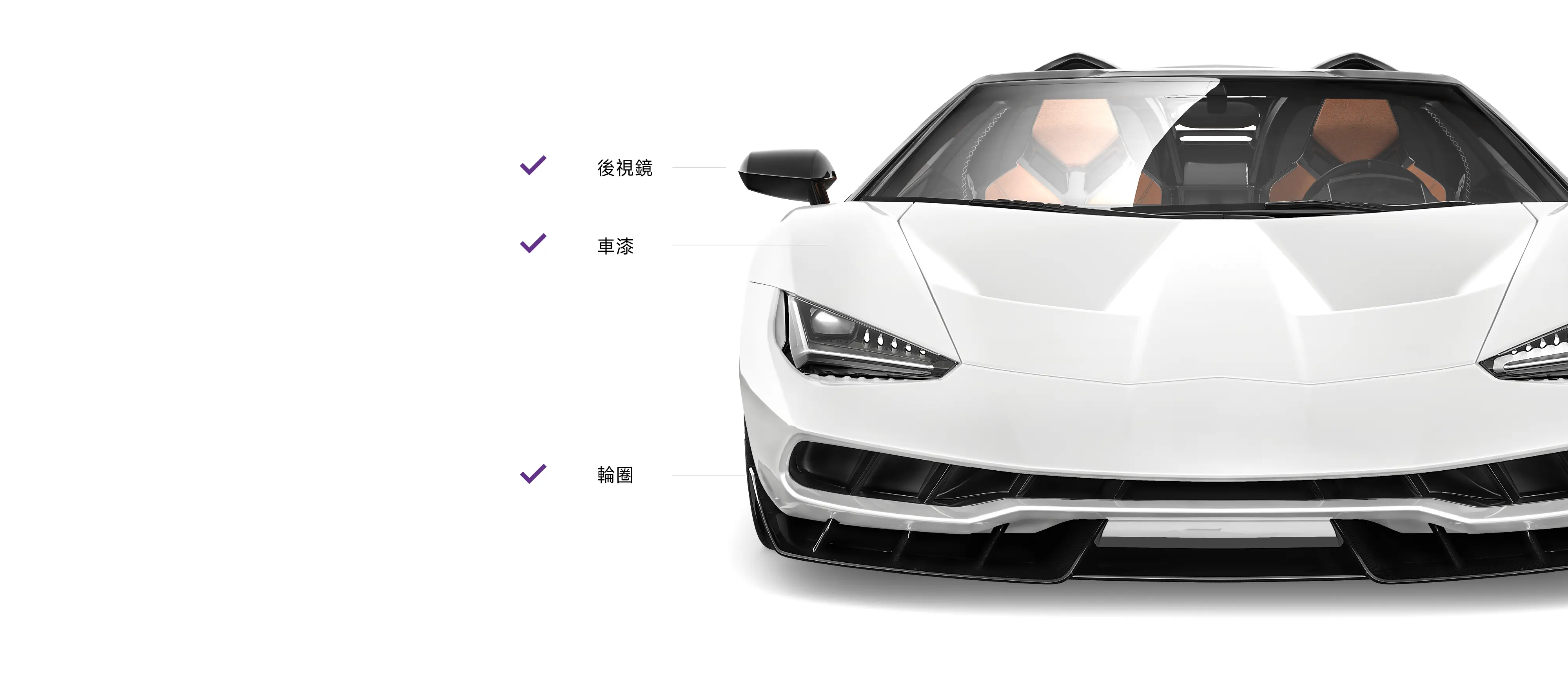 QJUTSU 車頭鍍膜防護範圍